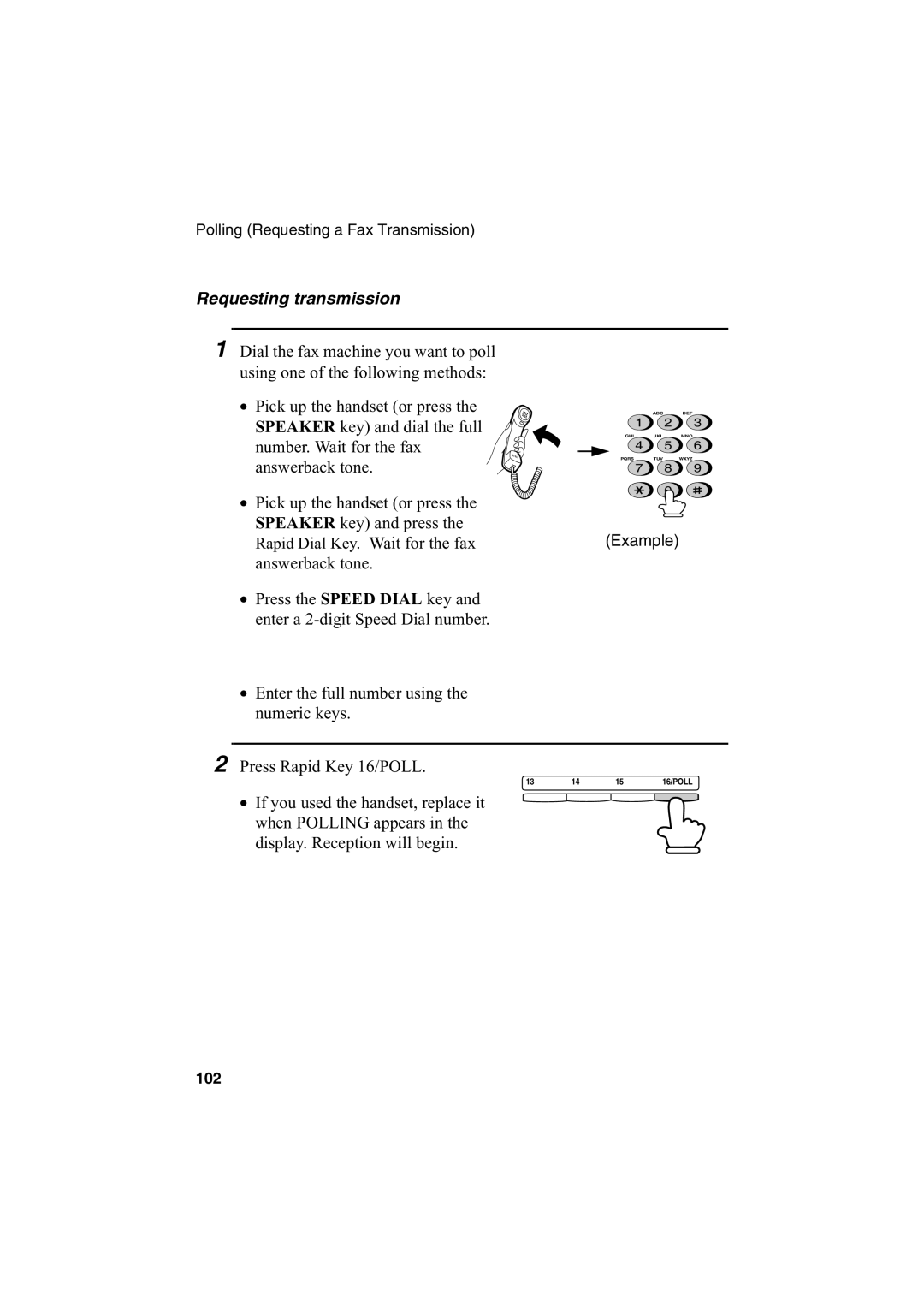 Sharp FO-2950M operation manual Requesting transmission 