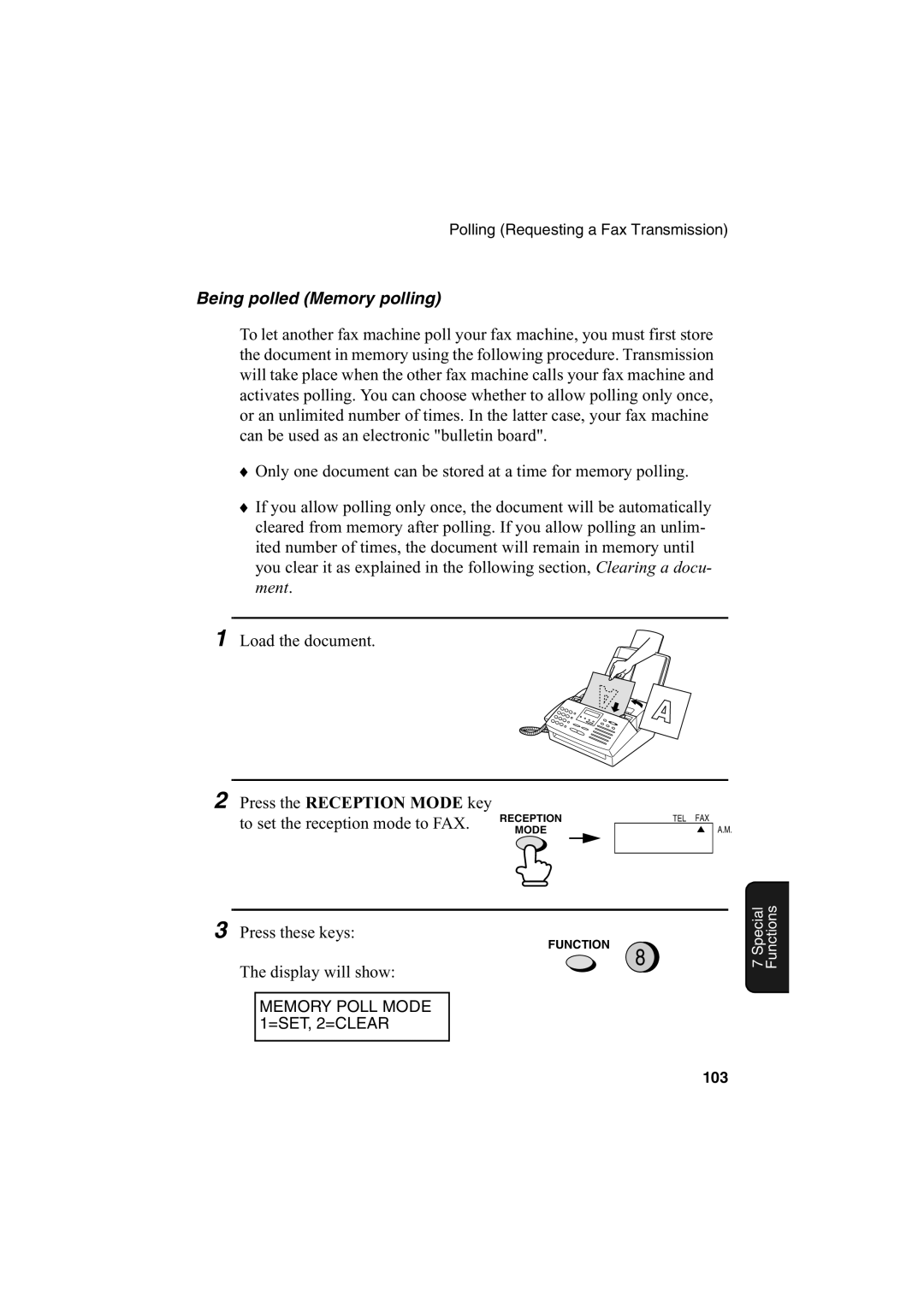 Sharp FO-2950M operation manual Being polled Memory polling 