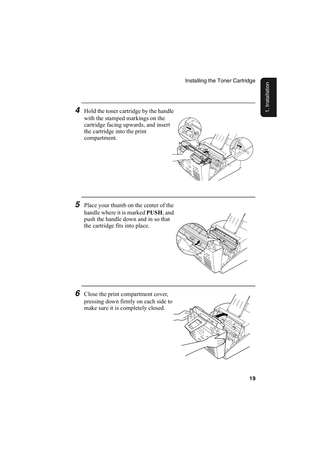 Sharp FO-2950M operation manual Installation1 