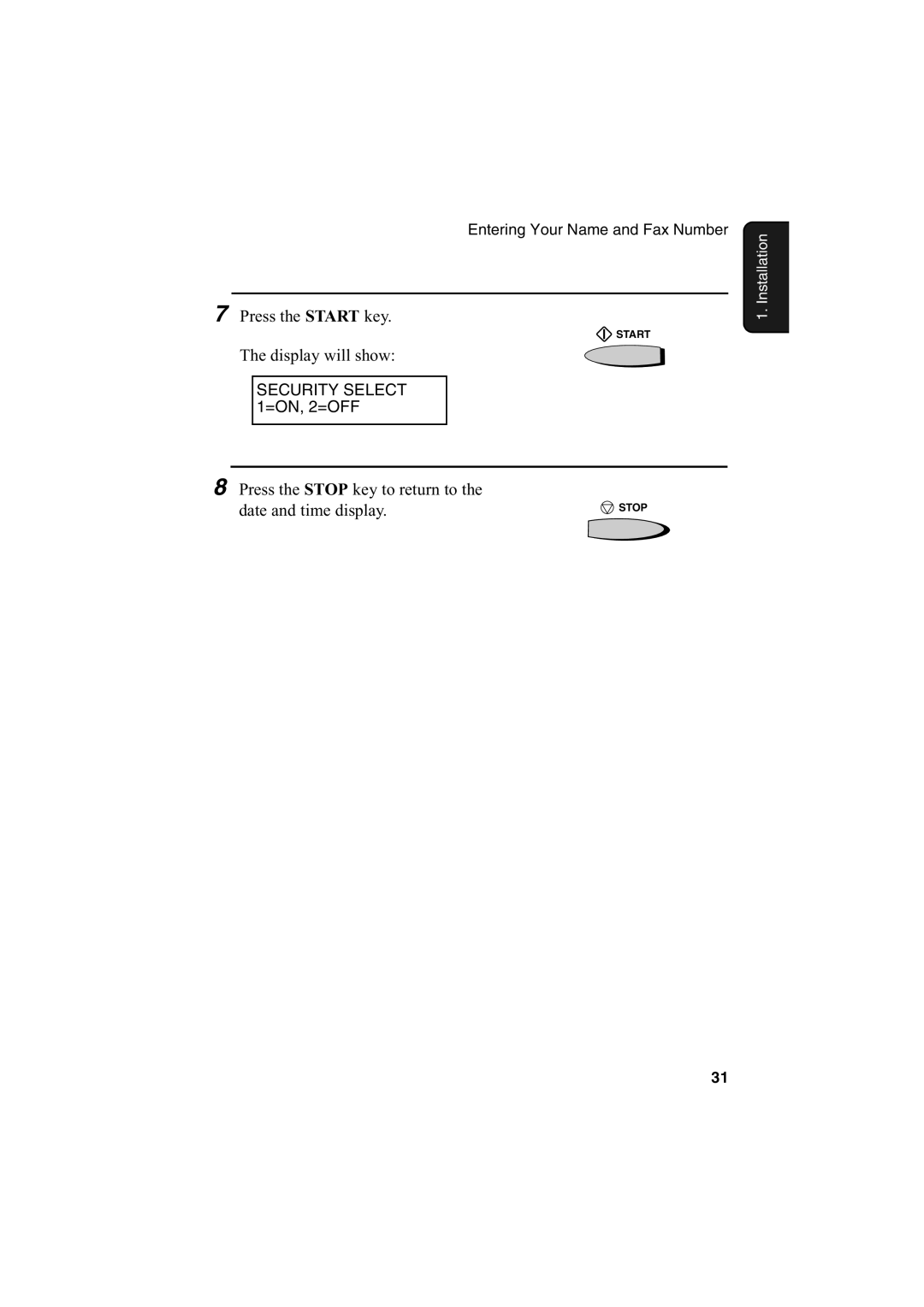 Sharp FO-2950M operation manual Date and time display 