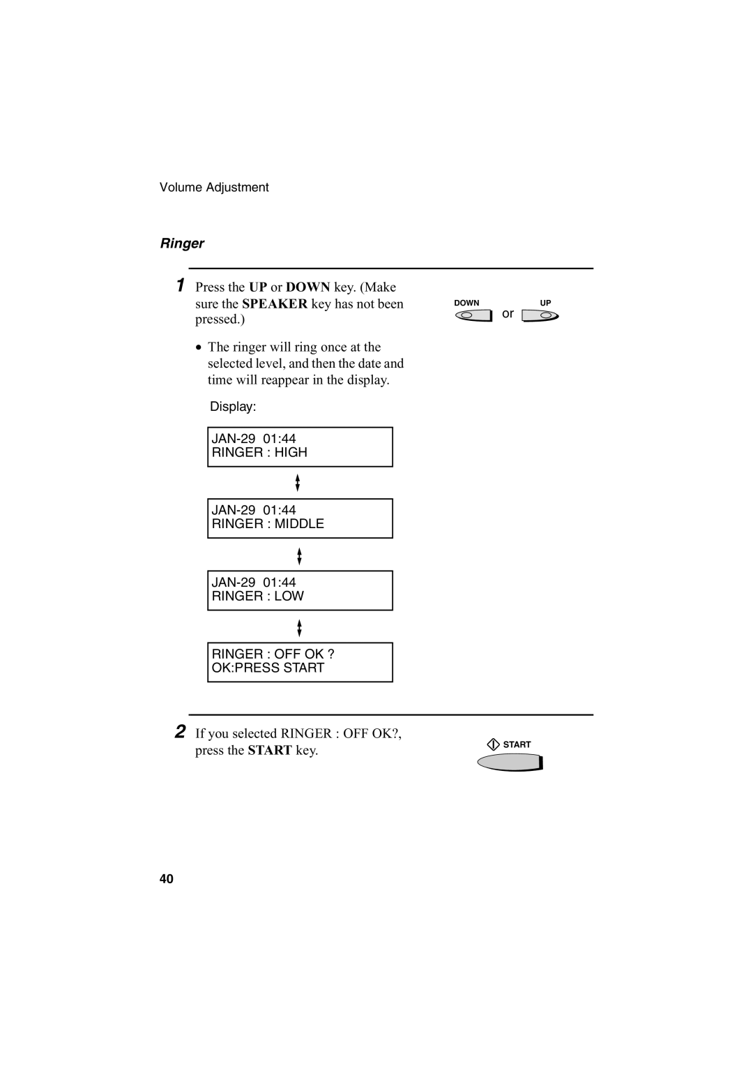 Sharp FO-2950M operation manual Ringer 