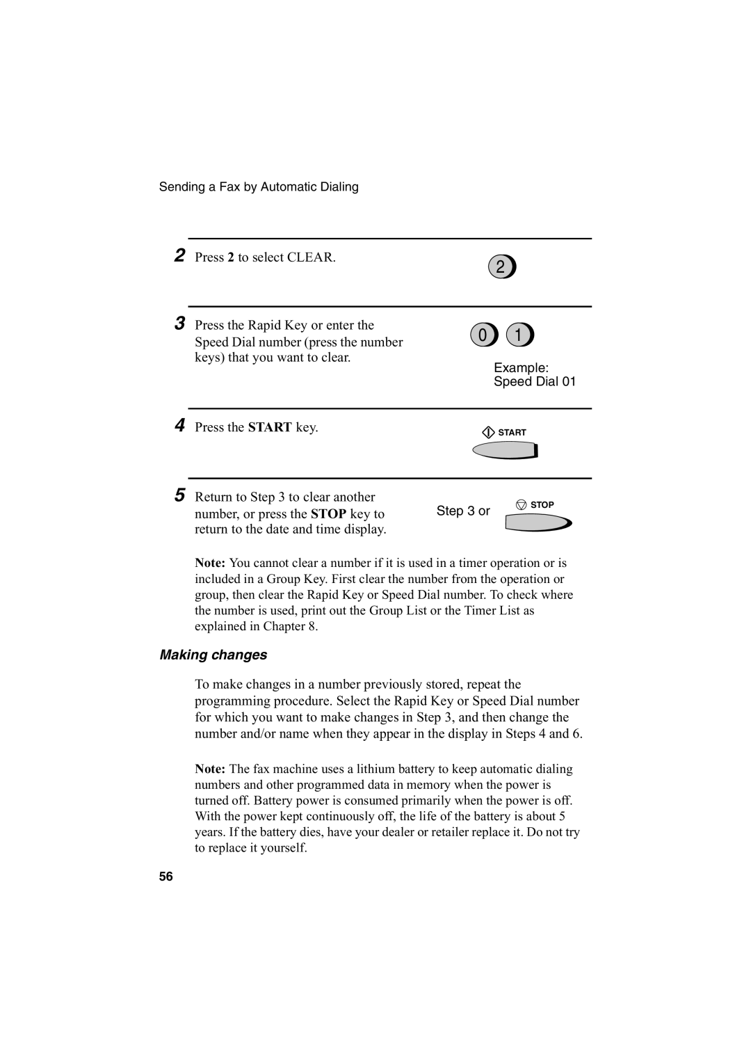 Sharp FO-2950M operation manual Making changes 