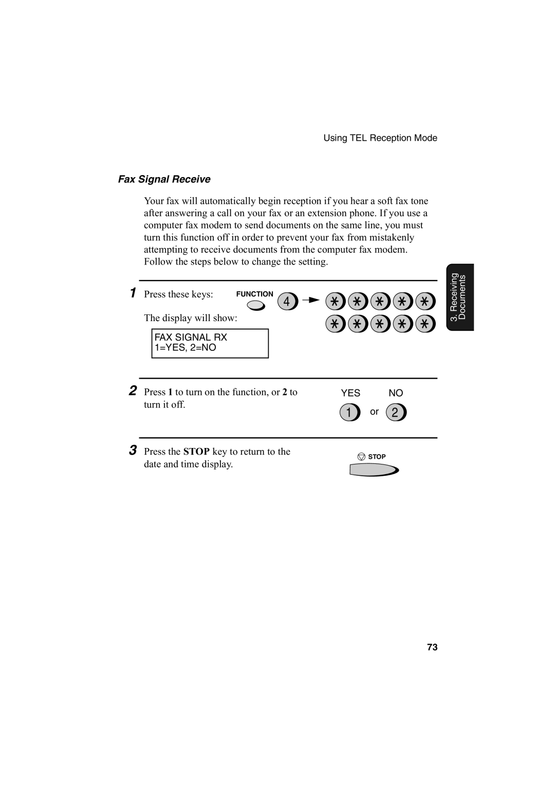 Sharp FO-2950M operation manual Fax Signal Receive 