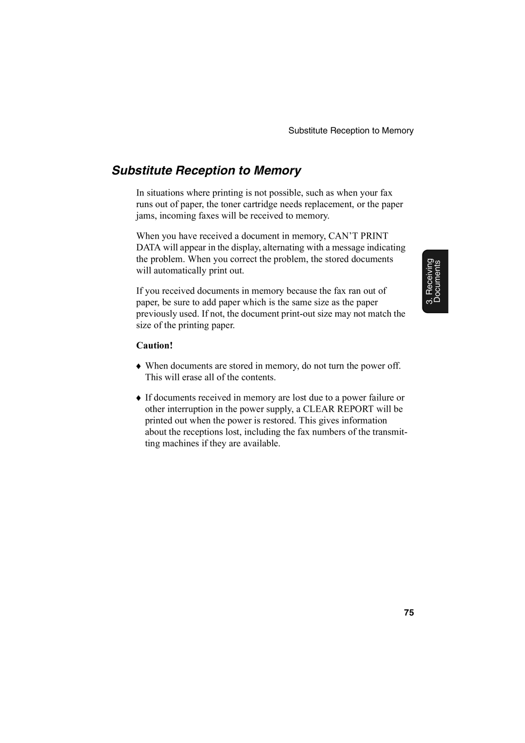 Sharp FO-2950M operation manual Substitute Reception to Memory 