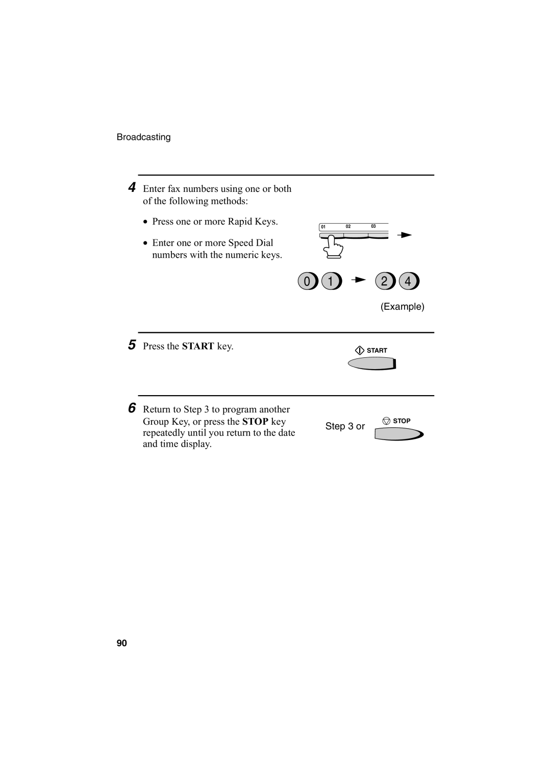 Sharp FO-2950M operation manual Numbers with the numeric keys 