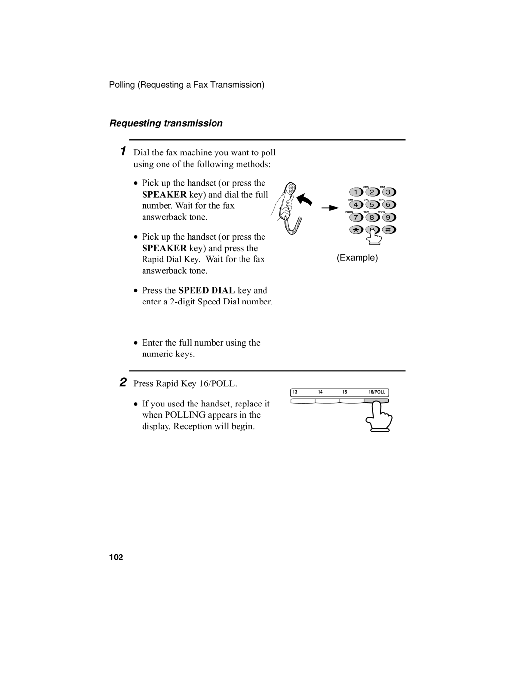 Sharp FO-2970M operation manual Requesting transmission 