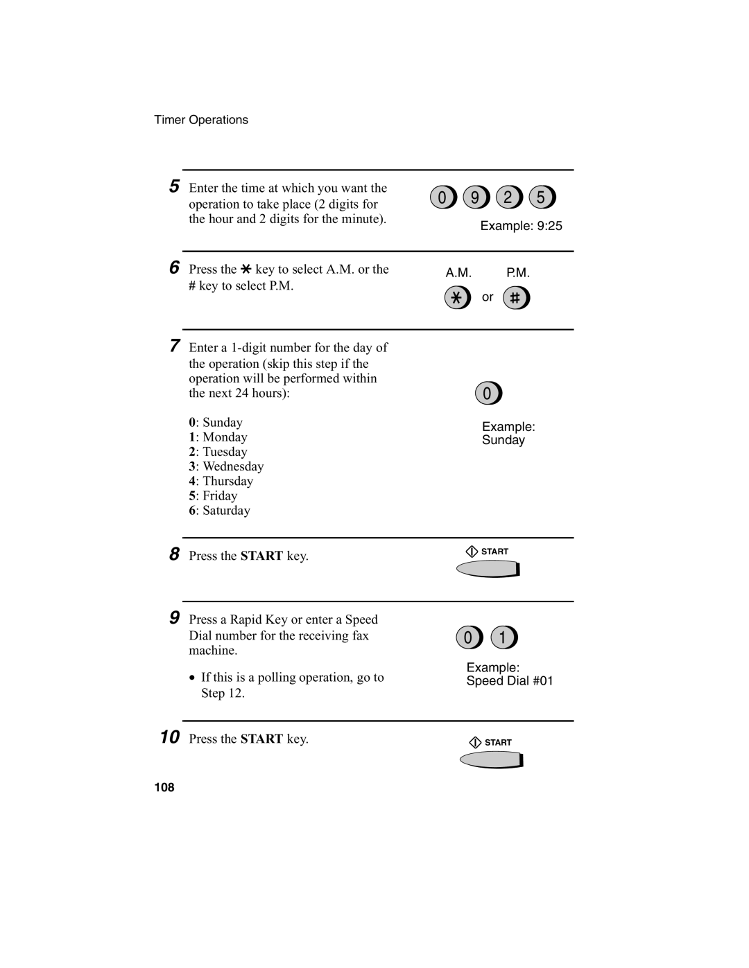 Sharp FO-2970M operation manual Monday 