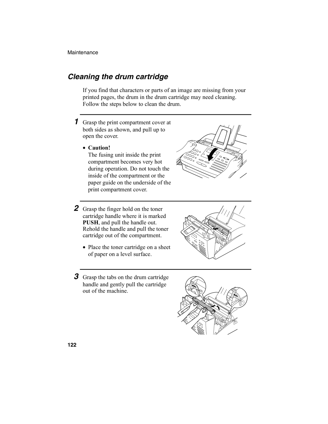 Sharp FO-2970M operation manual Cleaning the drum cartridge 