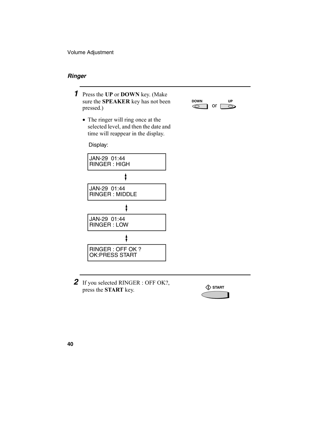 Sharp FO-2970M operation manual Ringer 