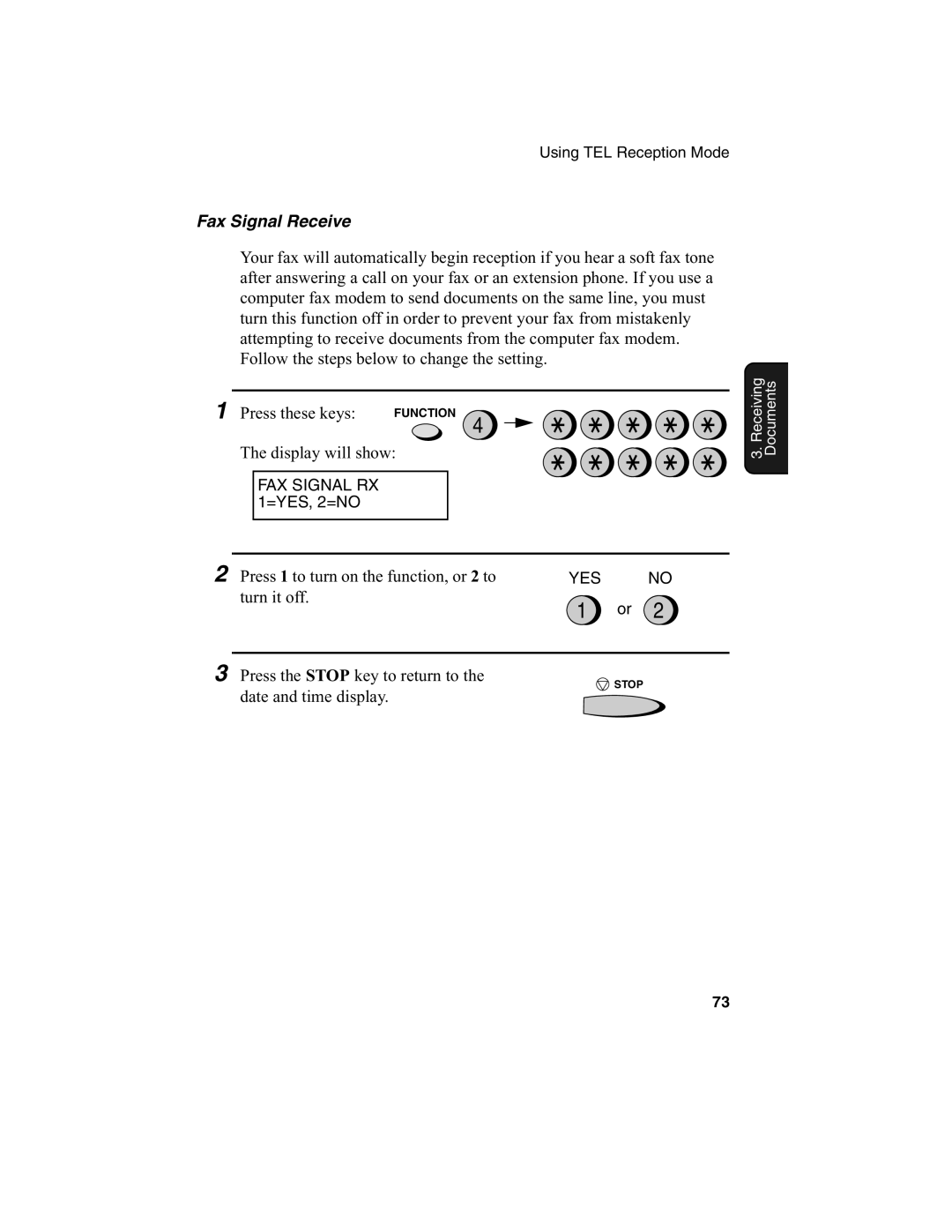Sharp FO-2970M operation manual Fax Signal Receive 