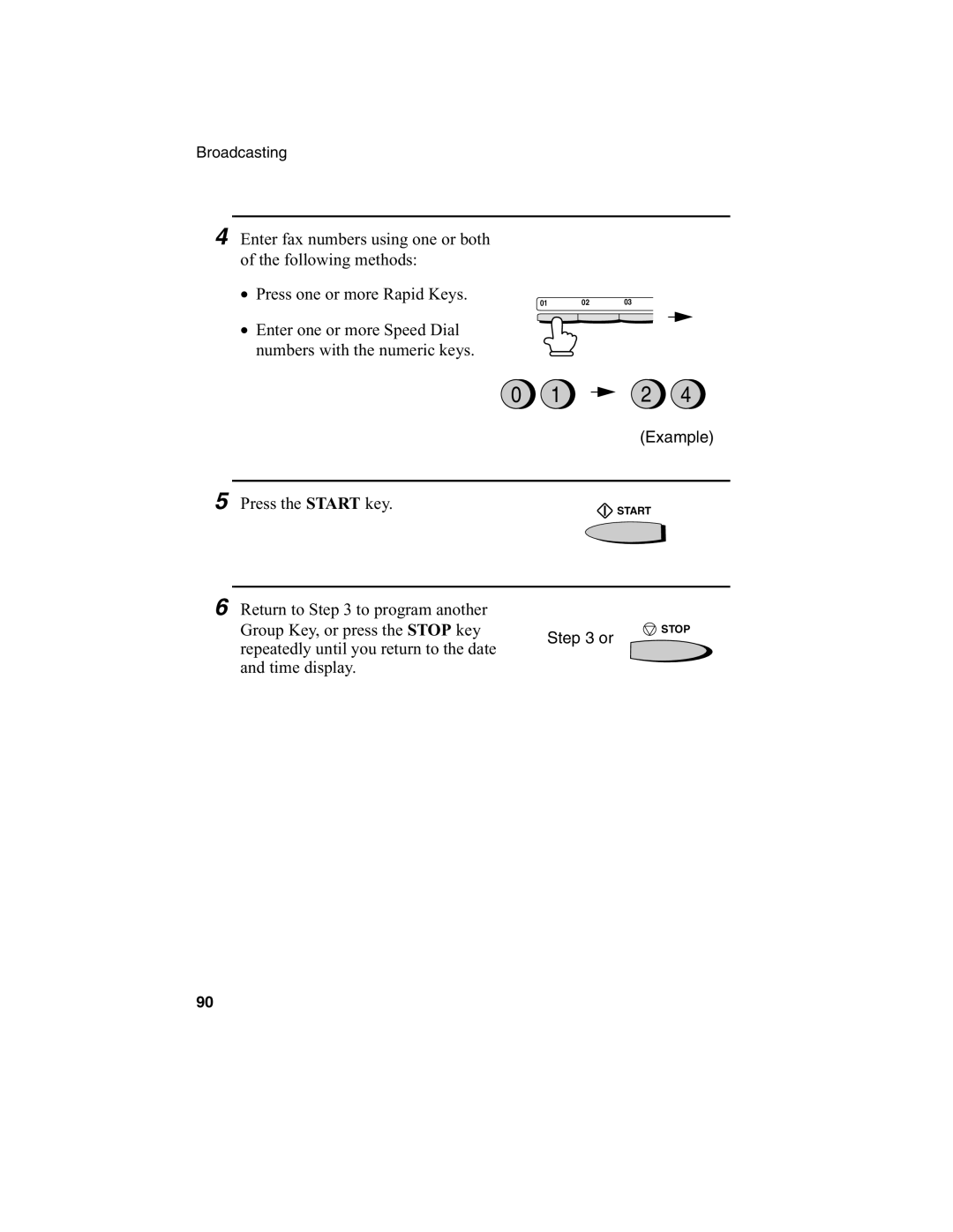 Sharp FO-2970M operation manual Numbers with the numeric keys 