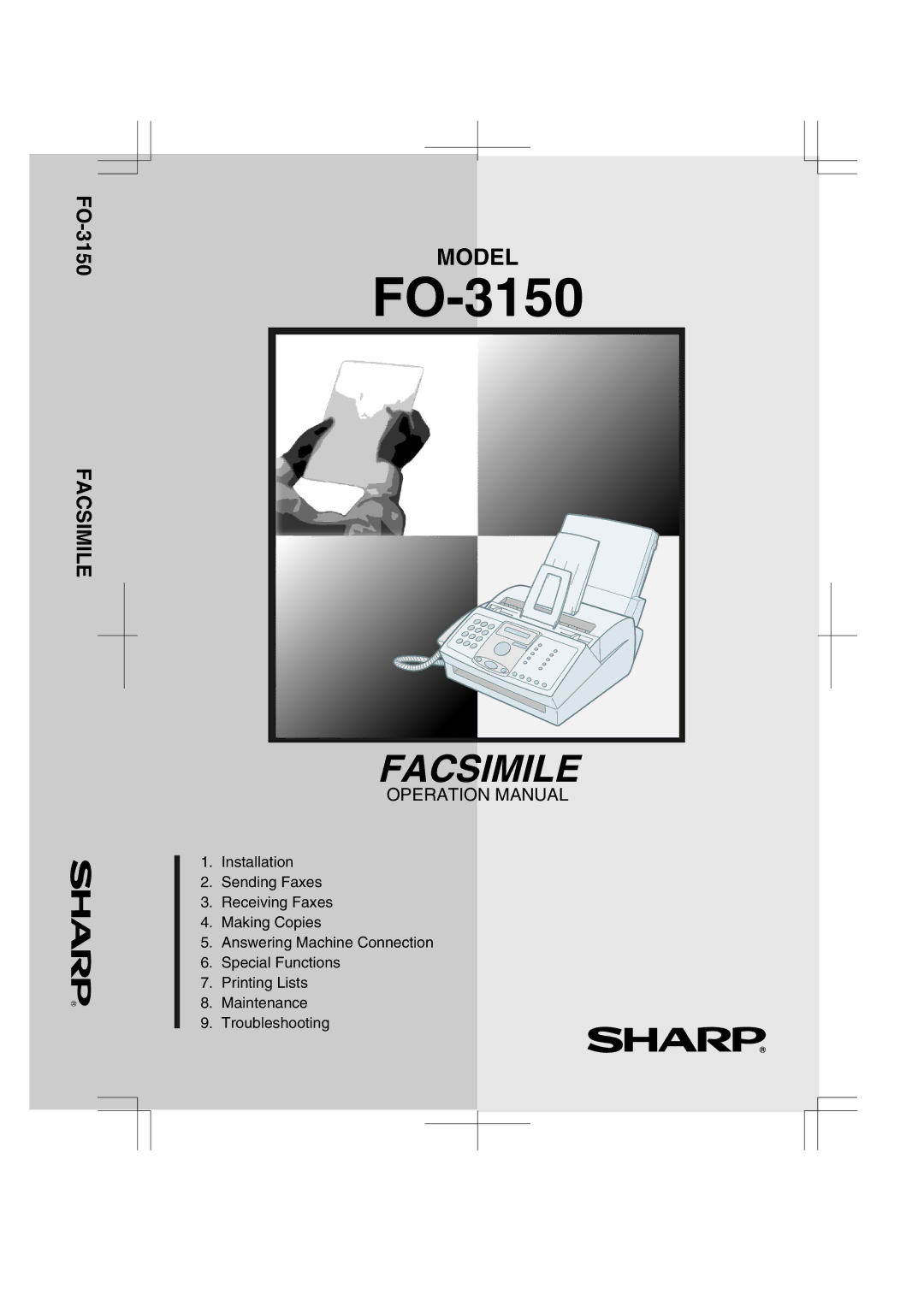 Sharp FO-3150 operation manual 