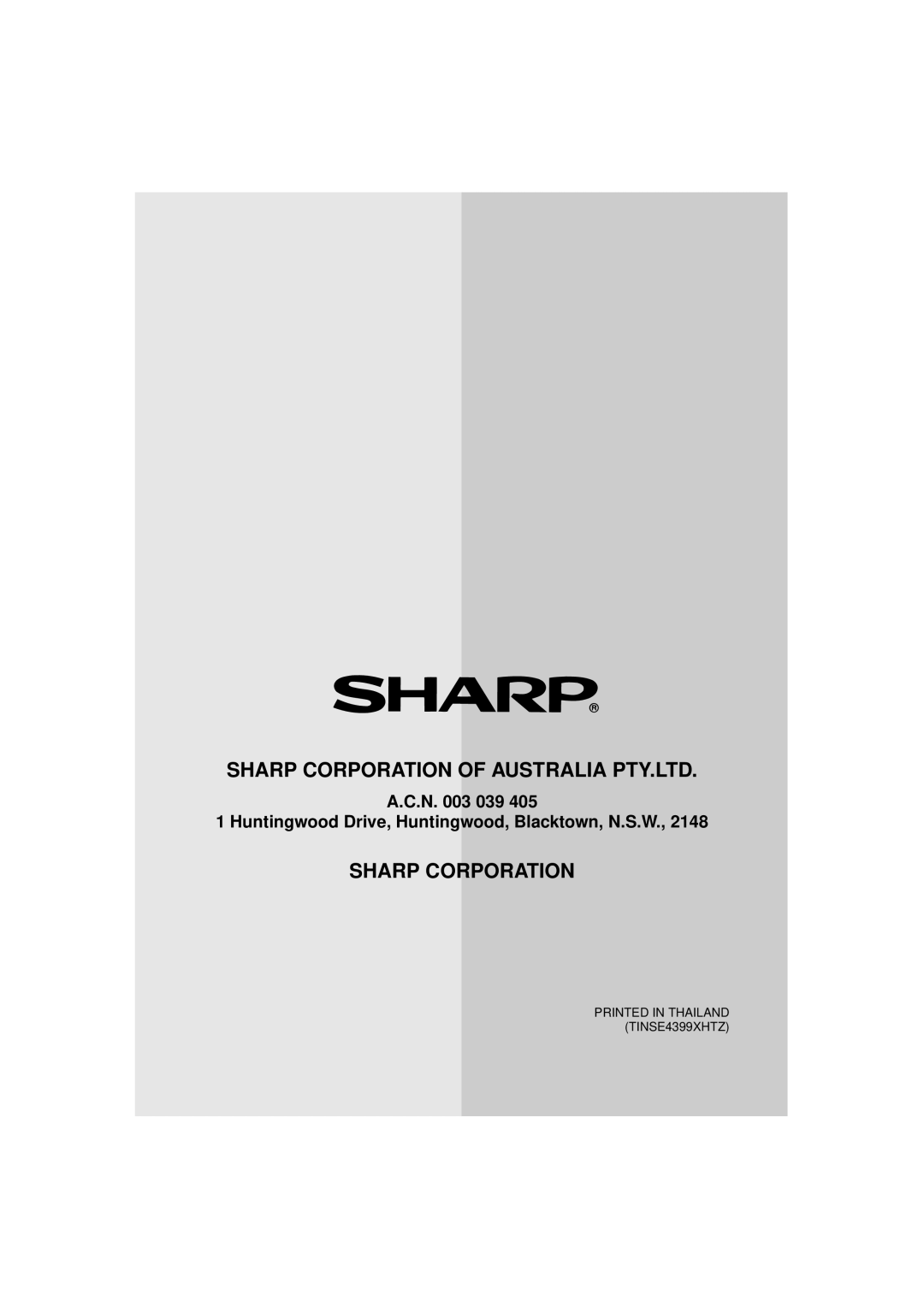 Sharp FO-3150 operation manual Sharp Corporation 