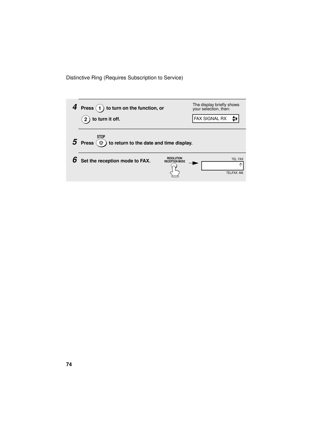 Sharp FO-3150 operation manual Distinctive Ring Requires Subscription to Service 