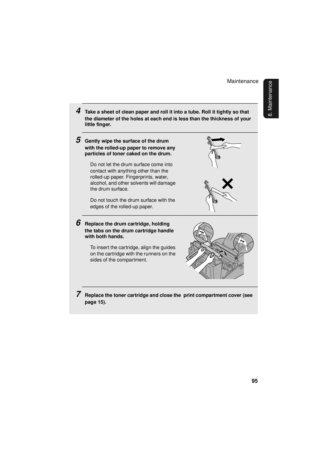 Sharp FO-3150 operation manual Maintenance 