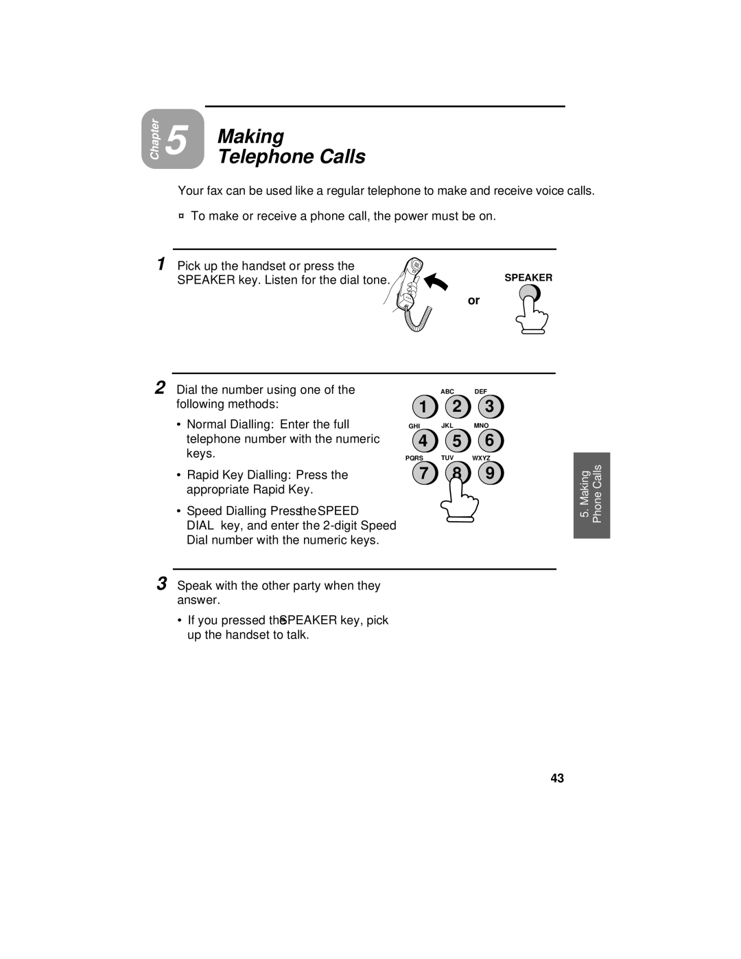 Sharp FO-375, FO-175 operation manual Making Telephone Calls 