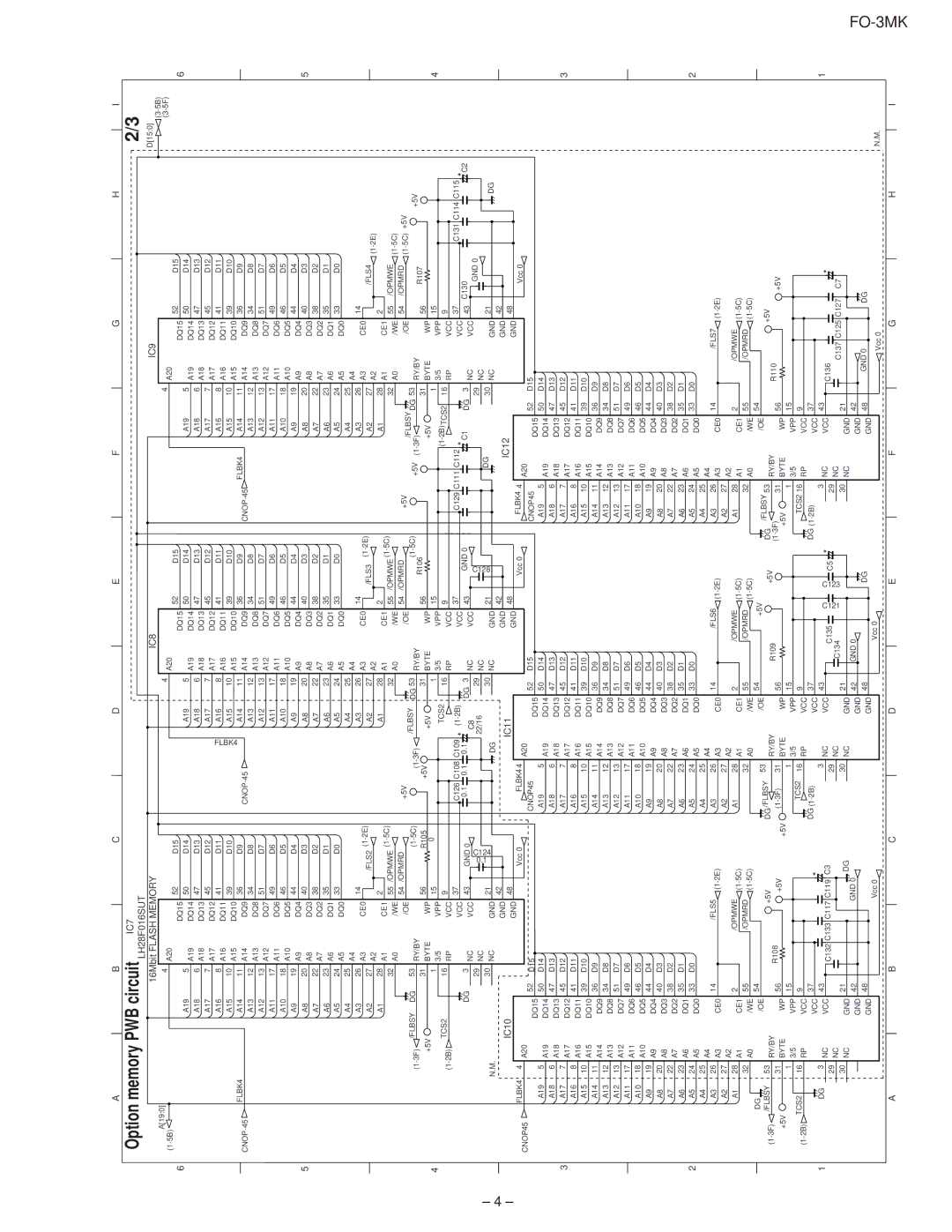 Sharp 00ZFO3MKCUSME, FO-3MK service manual IC7, IC10, IC8 IC9, IC11, IC12 