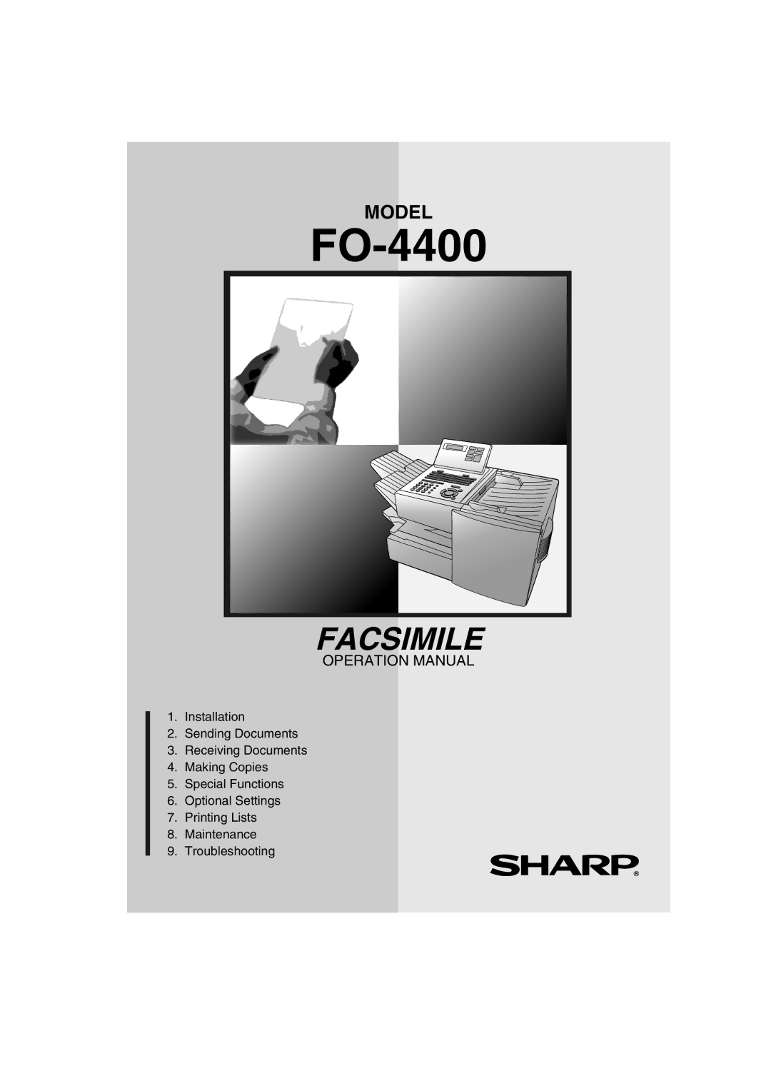 Sharp FO-4400 operation manual 