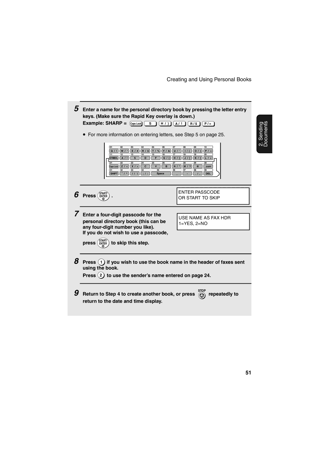 Sharp FO-4400 operation manual Press Enter to skip this step, Repeatedly to, Return to the date and time display 