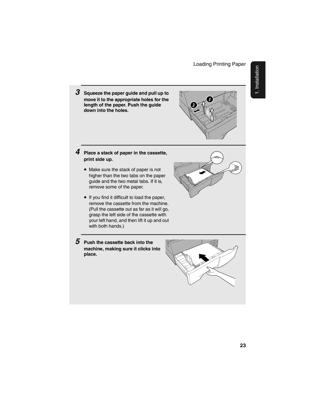 Sharp FO-4450 operation manual Installation 