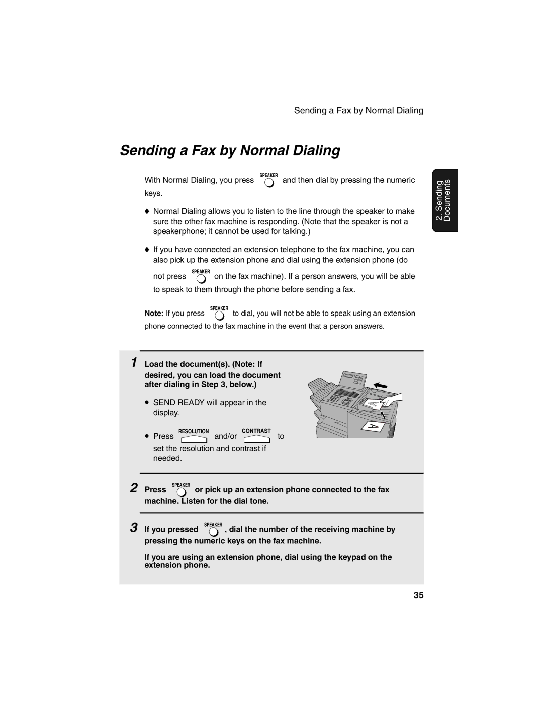 Sharp FO-4450 operation manual Sending a Fax by Normal Dialing 