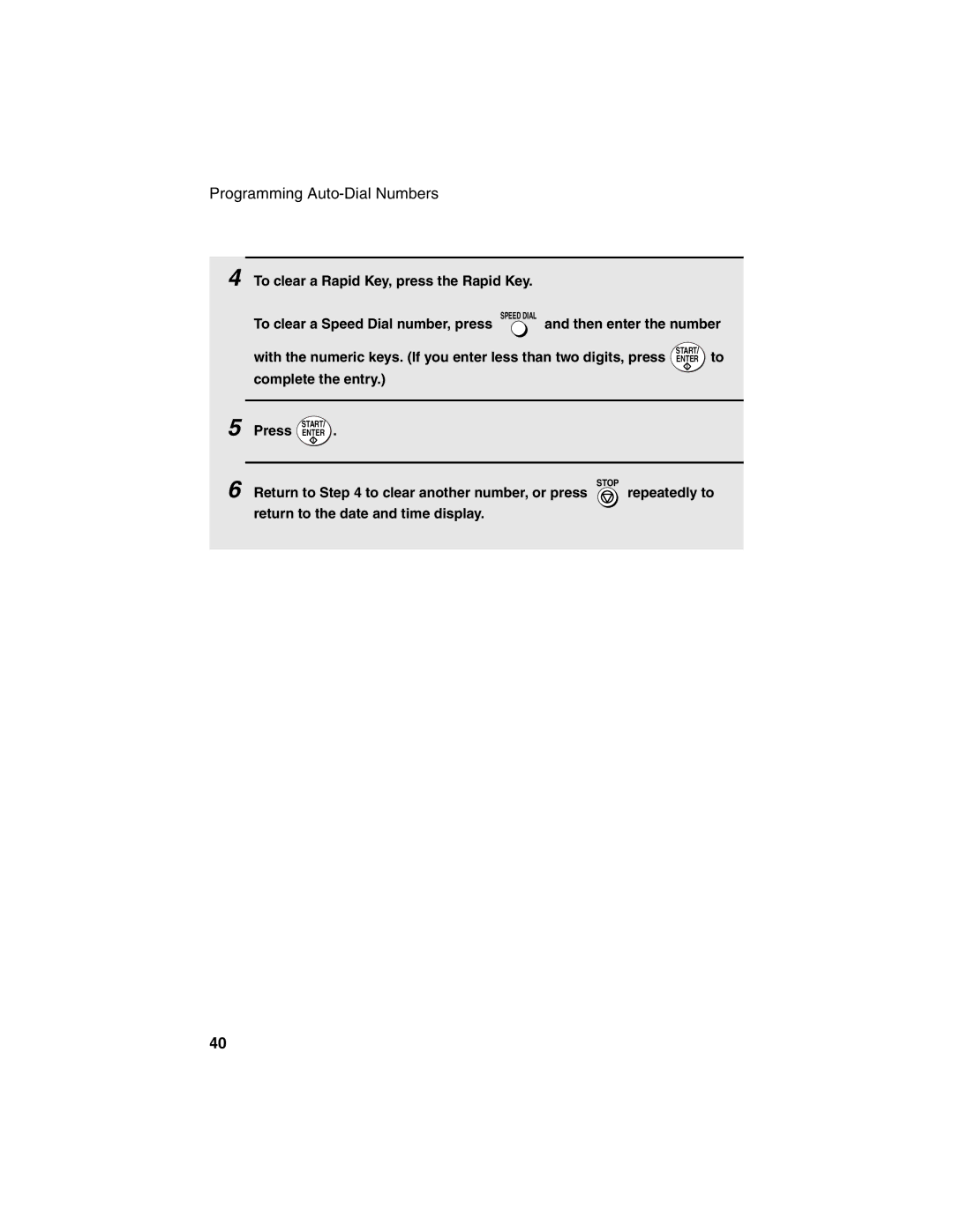 Sharp FO-4450 operation manual Programming Auto-Dial Numbers 