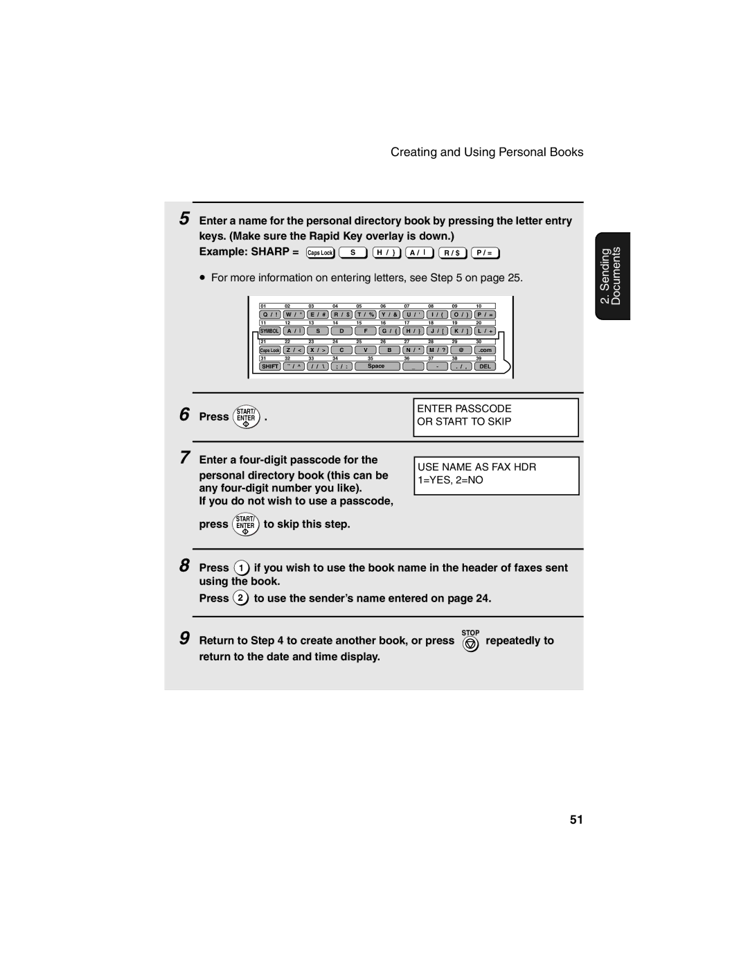 Sharp FO-4450 operation manual Press Enter to skip this step 