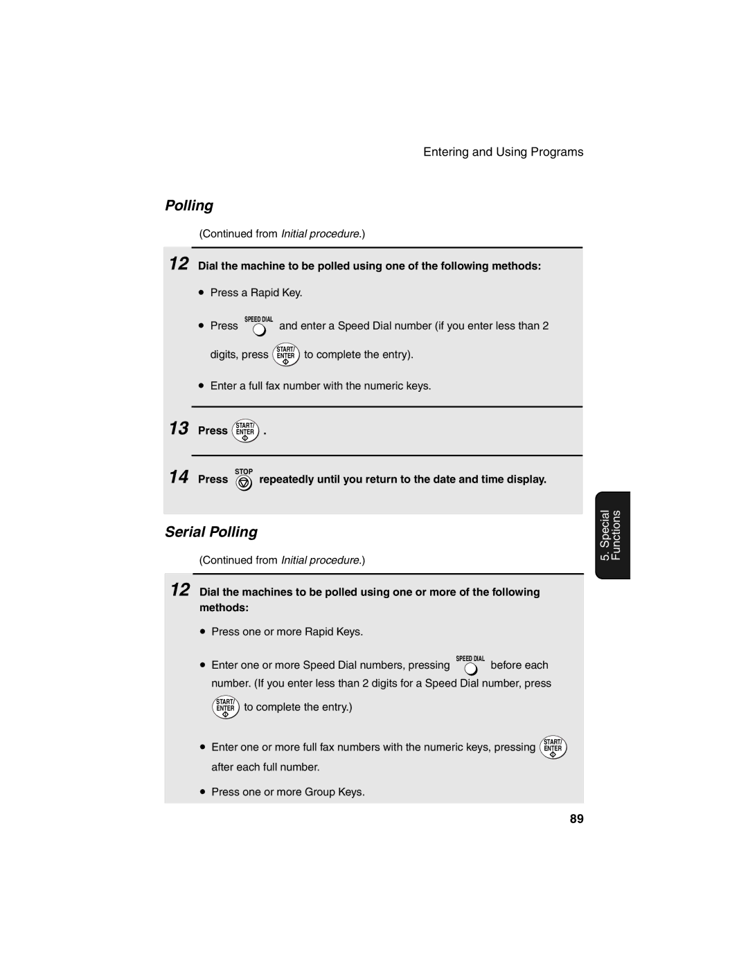 Sharp FO-4450 operation manual Polling 