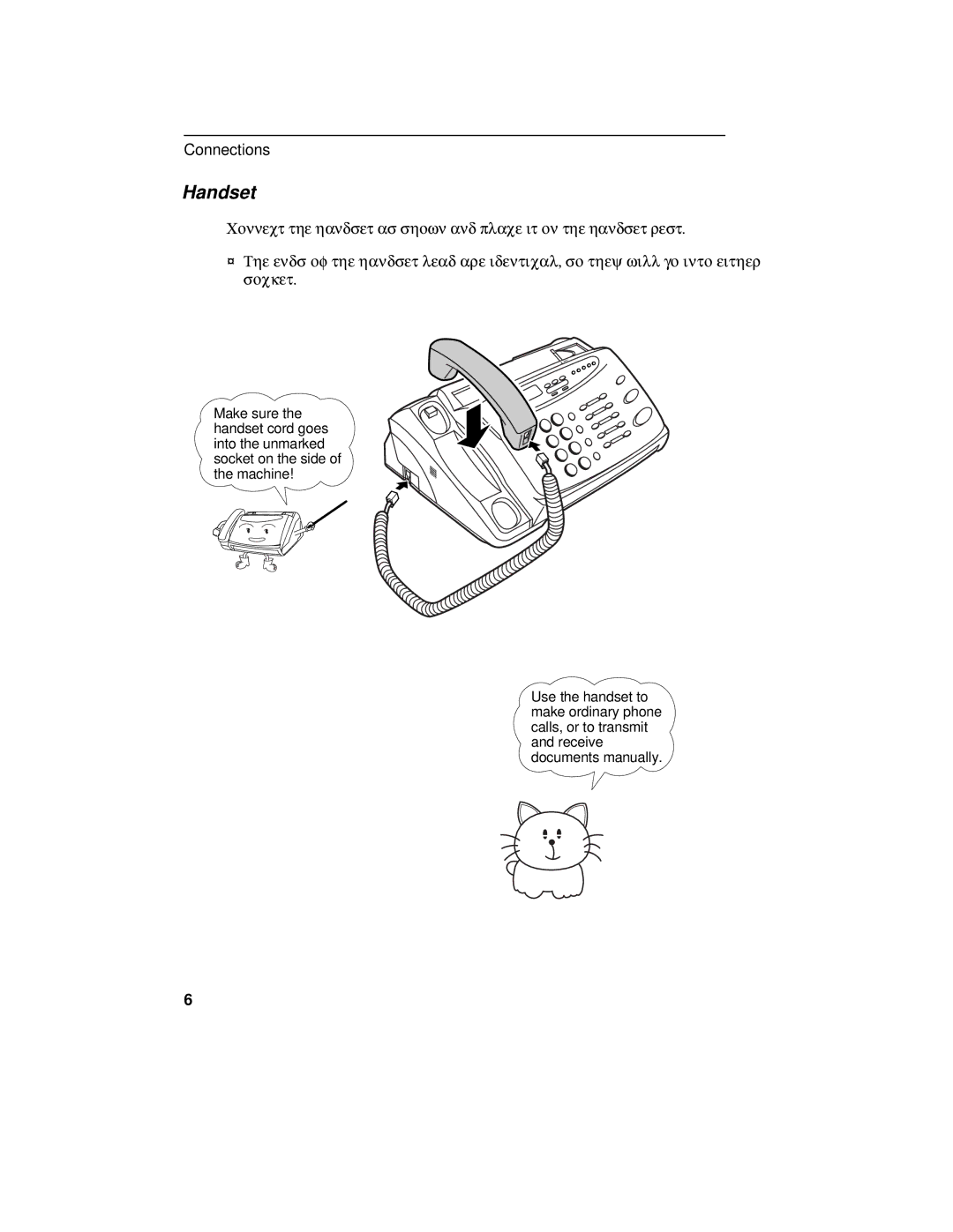 Sharp FO-475 operation manual Handset 