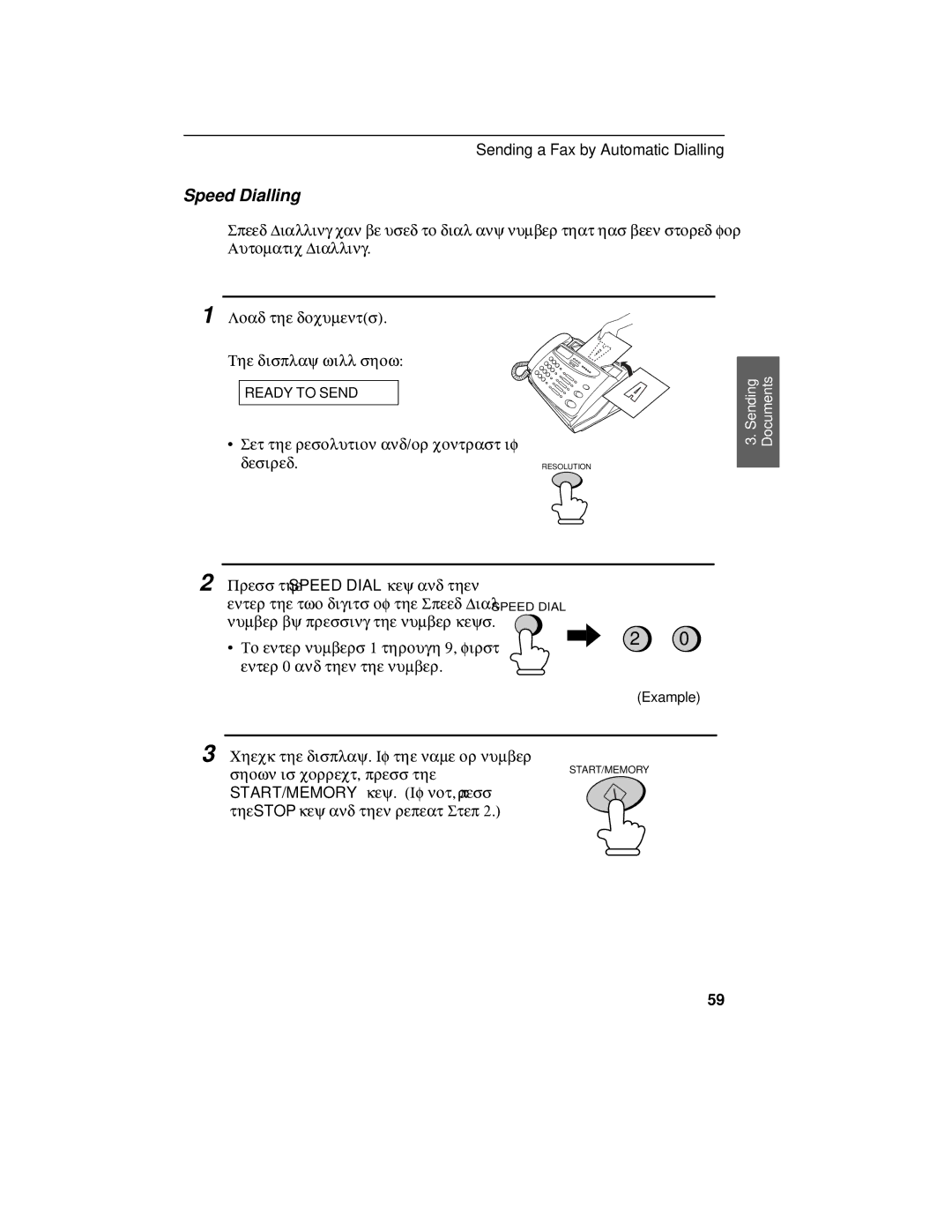 Sharp FO-475 operation manual Speed Dialling 