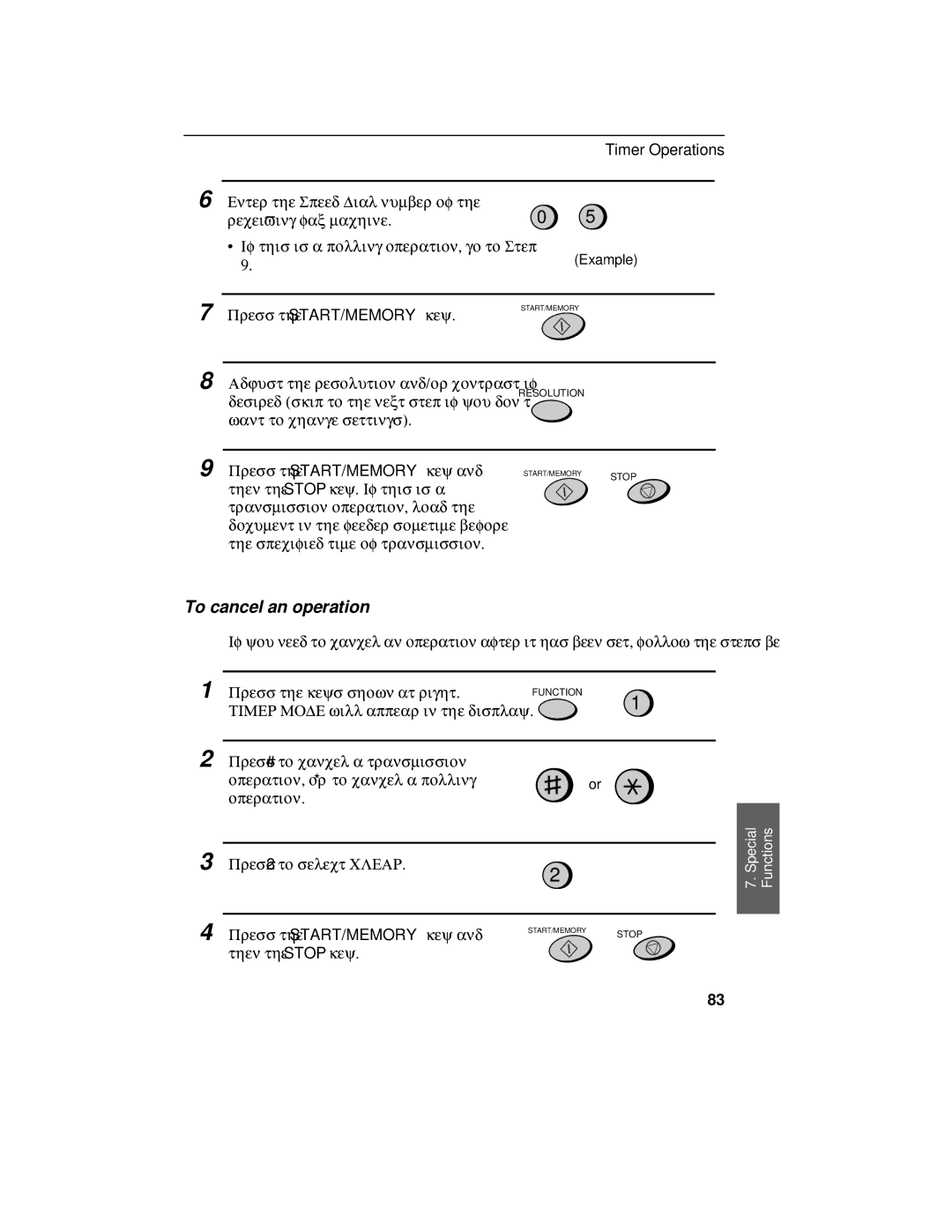 Sharp FO-475 operation manual To cancel an operation 