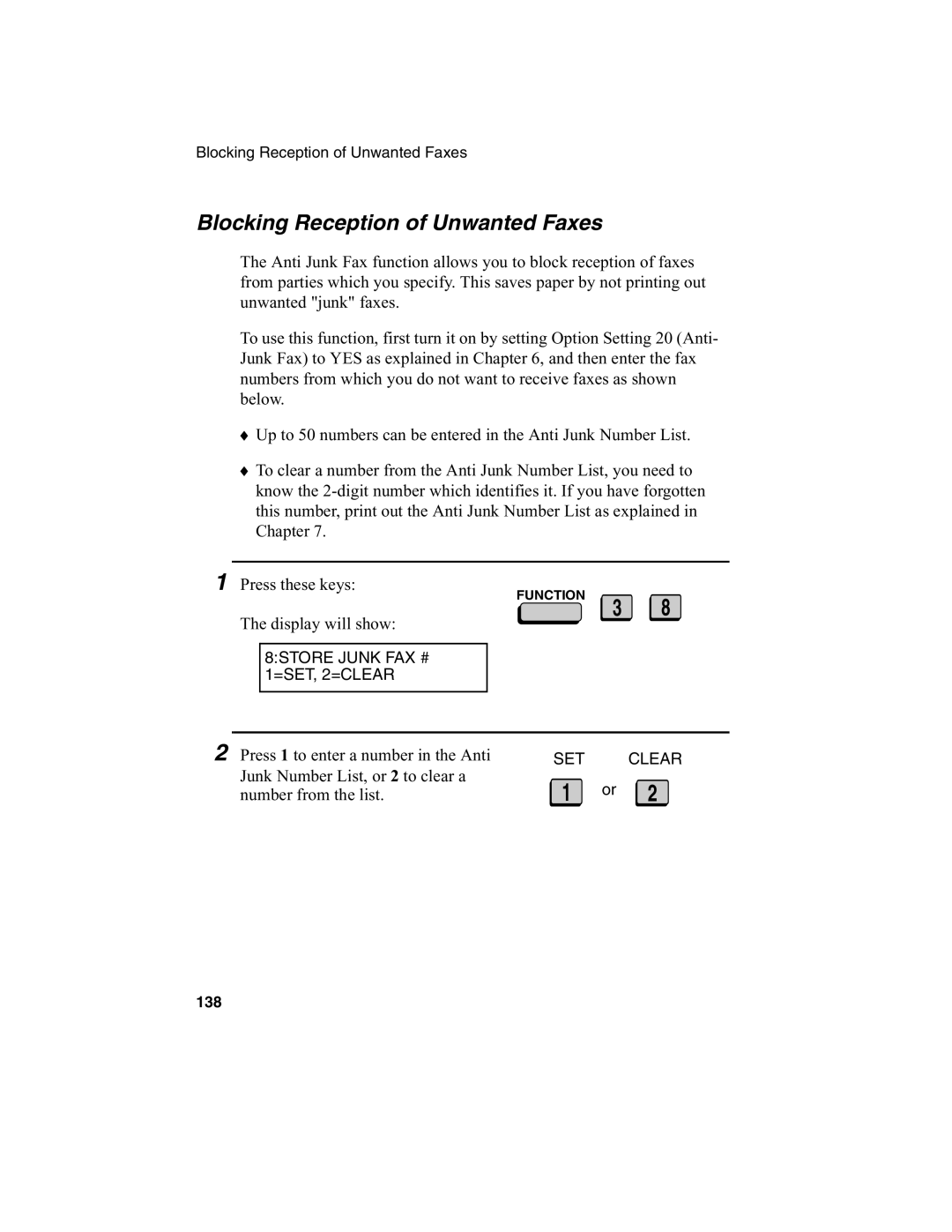 Sharp FO-4970, FO-4650 operation manual Blocking Reception of Unwanted Faxes 