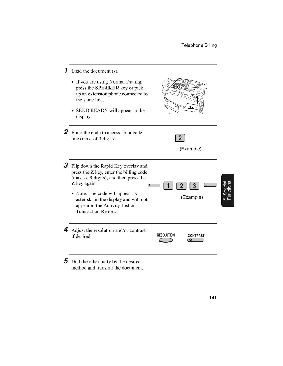 Sharp FO-4650, FO-4970 operation manual Adjust the resolution and/or contrast 