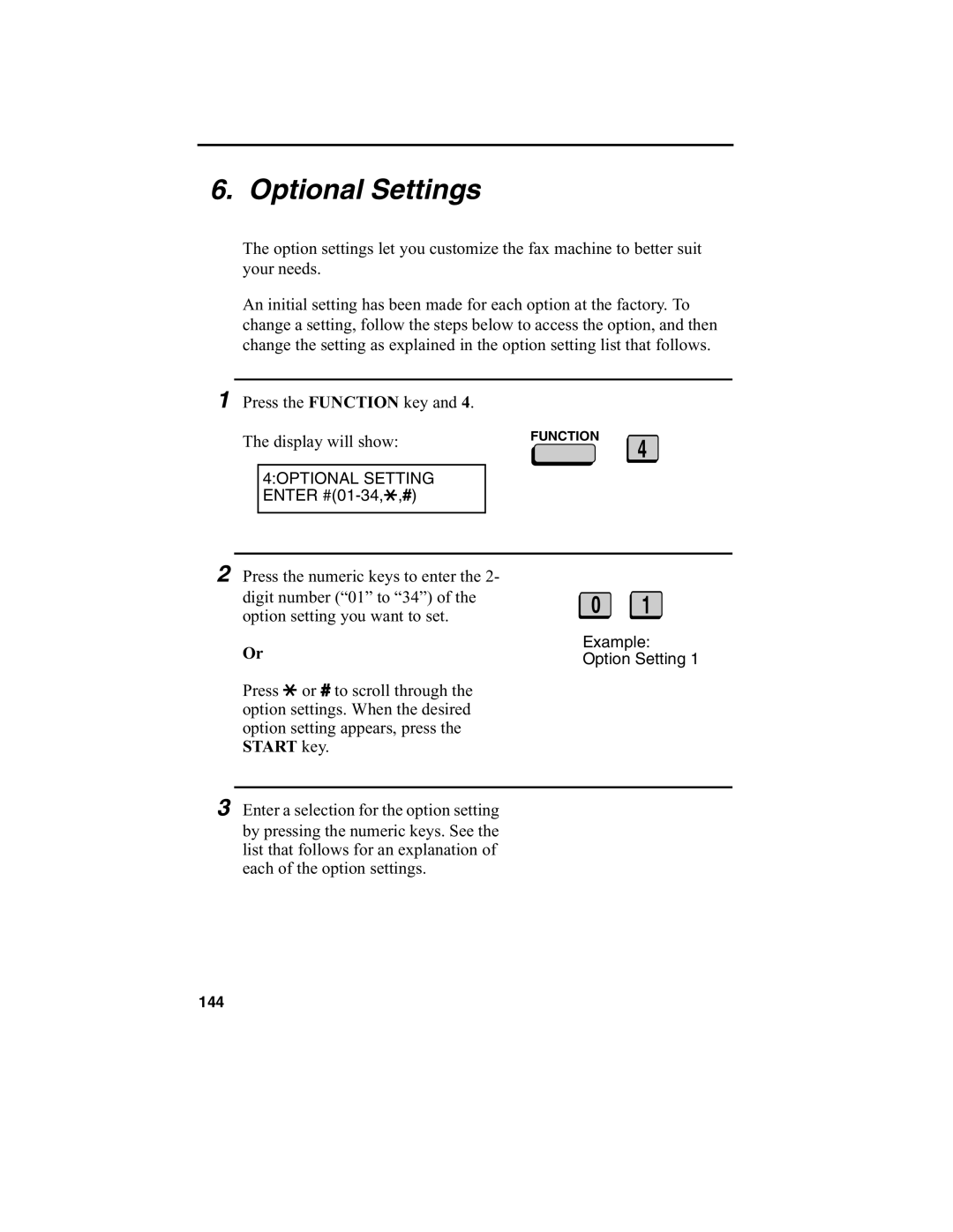 Sharp FO-4970, FO-4650 operation manual Optional Settings 