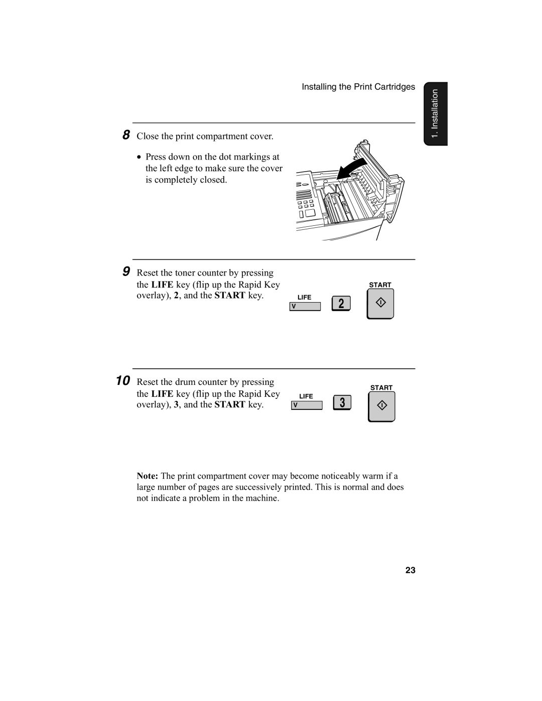 Sharp FO-4650, FO-4970 operation manual Installation1 