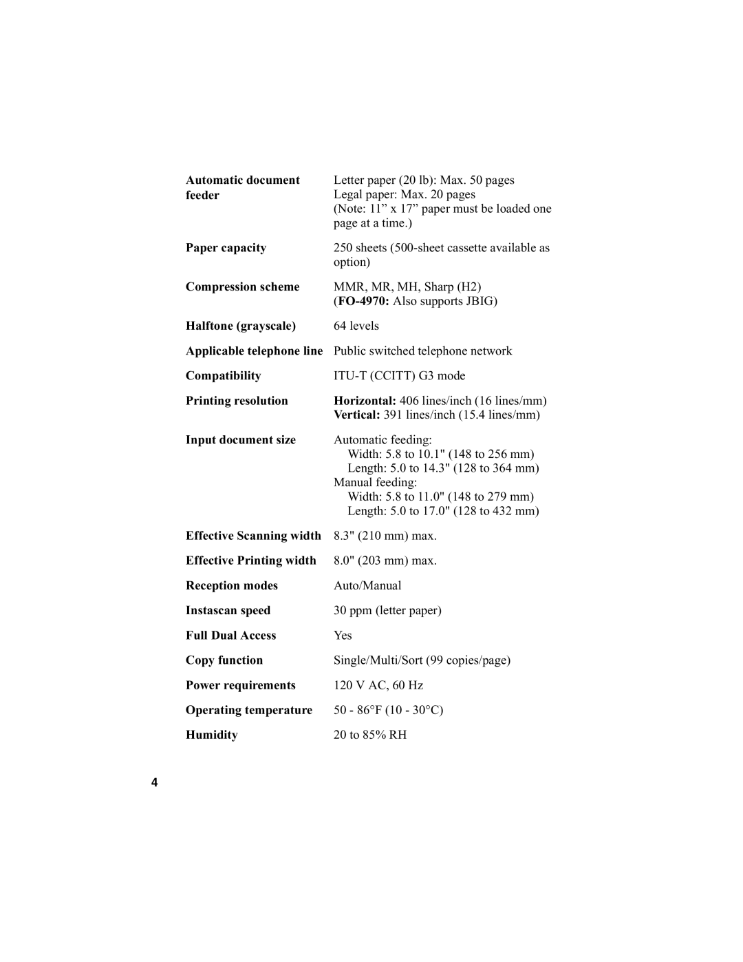 Sharp FO-4970, FO-4650 operation manual Automatic document feeder 