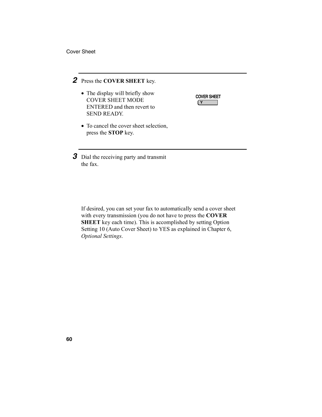 Sharp FO-4970, FO-4650 operation manual Cover Sheet Mode 