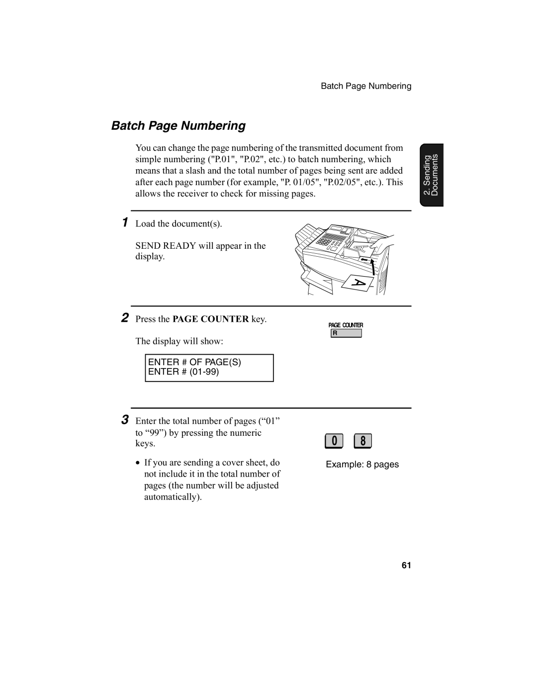 Sharp FO-4650, FO-4970 operation manual Batch Page Numbering 