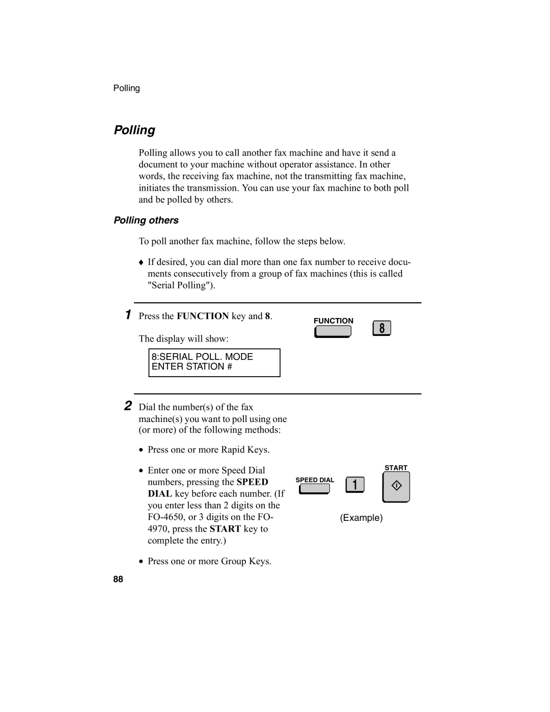 Sharp FO-4970, FO-4650 operation manual Polling others 