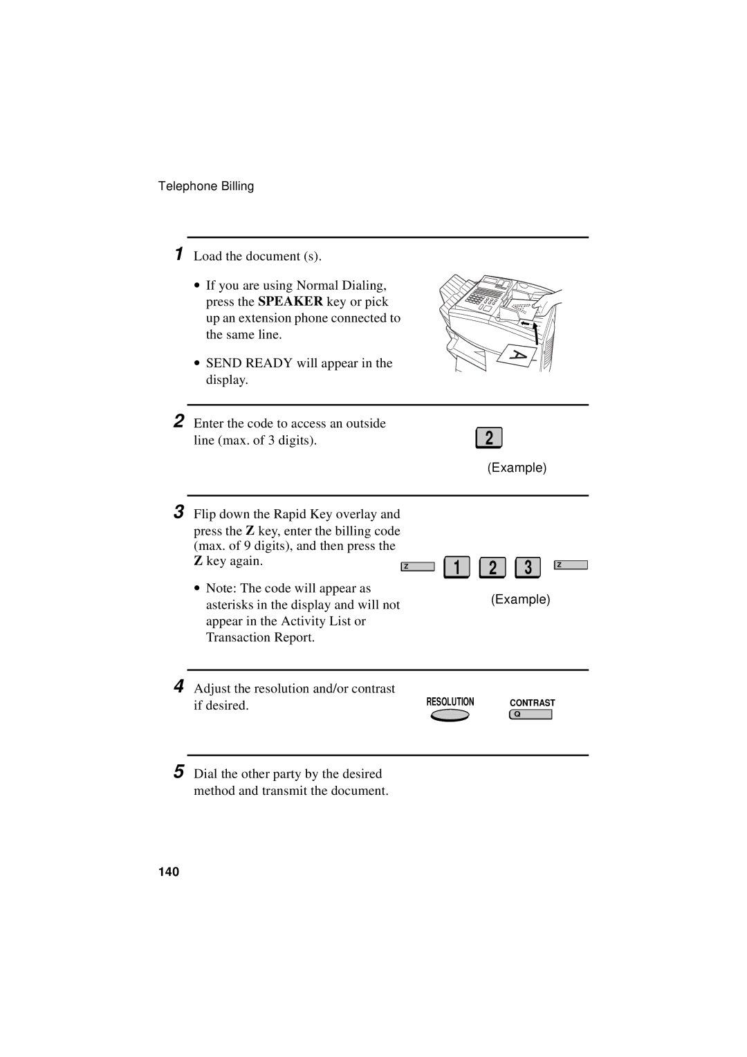 Sharp FO-4700, FO-5700, FO-5550 operation manual Adjust the resolution and/or contrast, If desired 