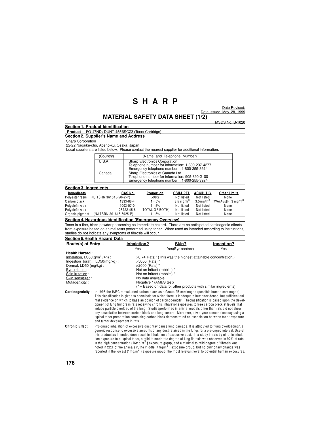 Sharp FO-4700, FO-5700, FO-5550 operation manual A R P 