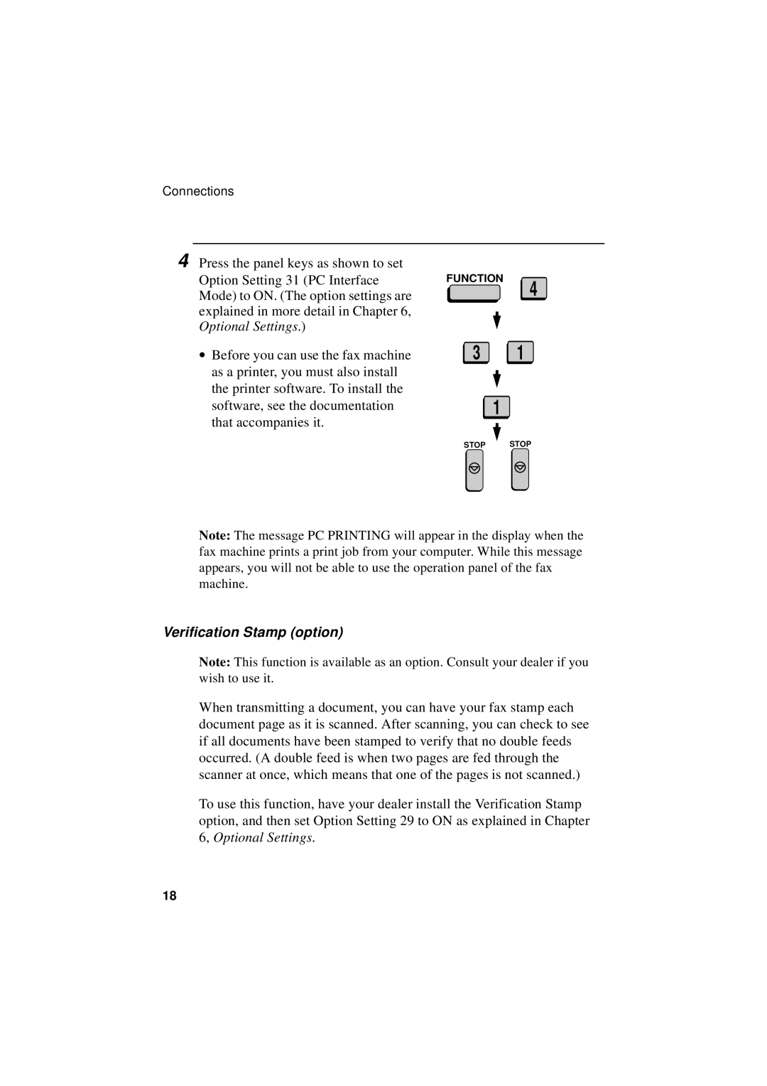 Sharp FO-5550, FO-5700, FO-4700 operation manual Verification Stamp option 