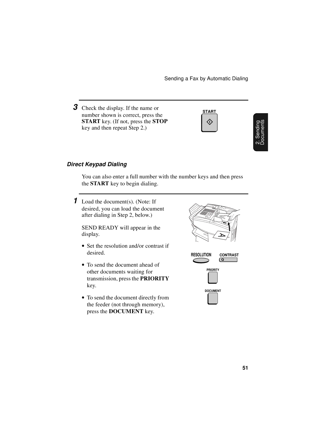 Sharp FO-5550, FO-5700, FO-4700 operation manual Direct Keypad Dialing 