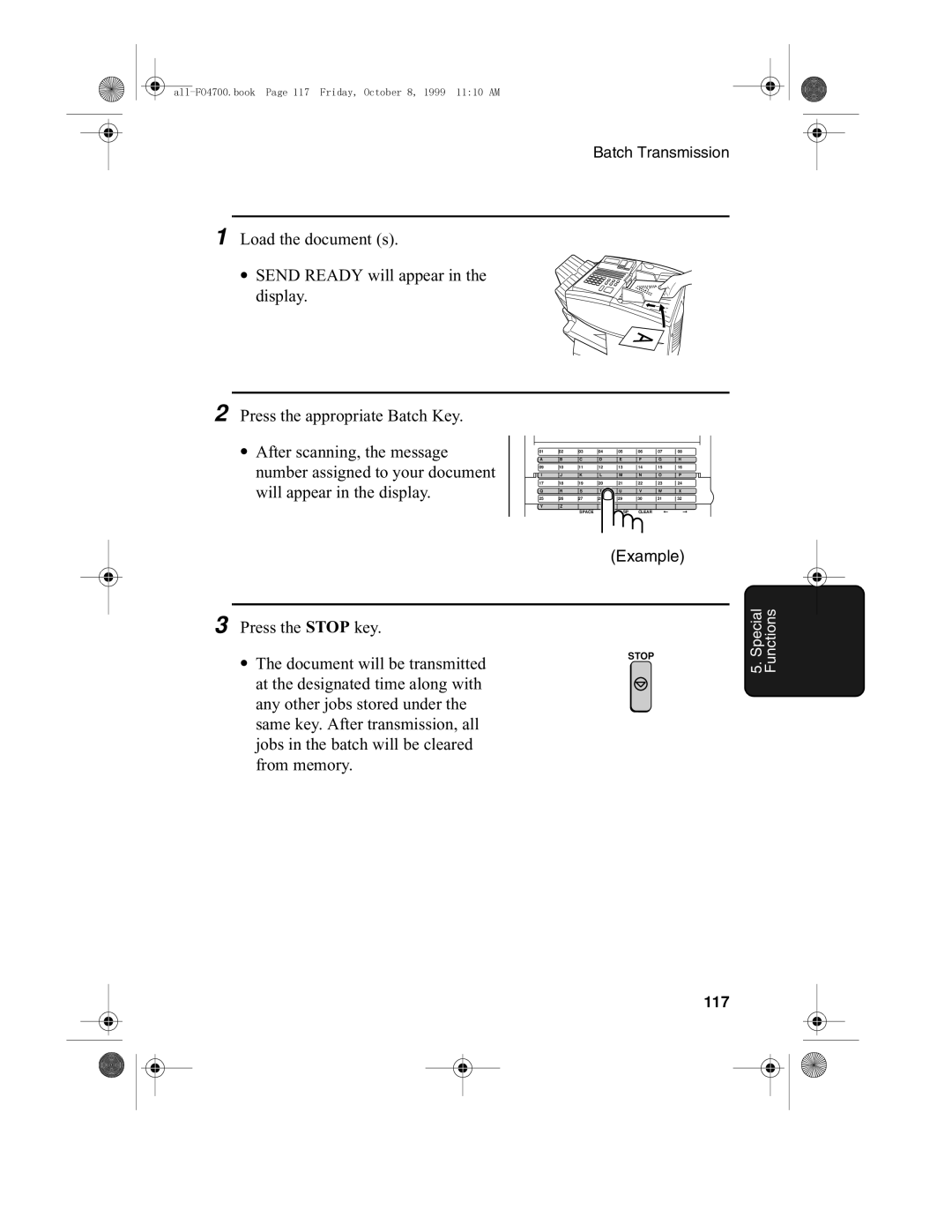 Sharp FO-5700, FO-4700 operation manual 117 