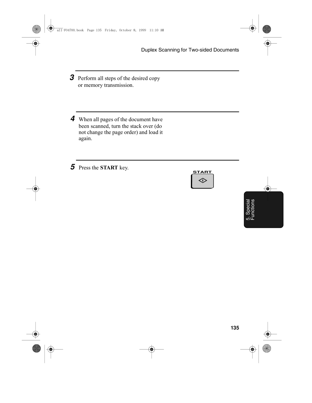 Sharp FO-5700, FO-4700 operation manual 135 