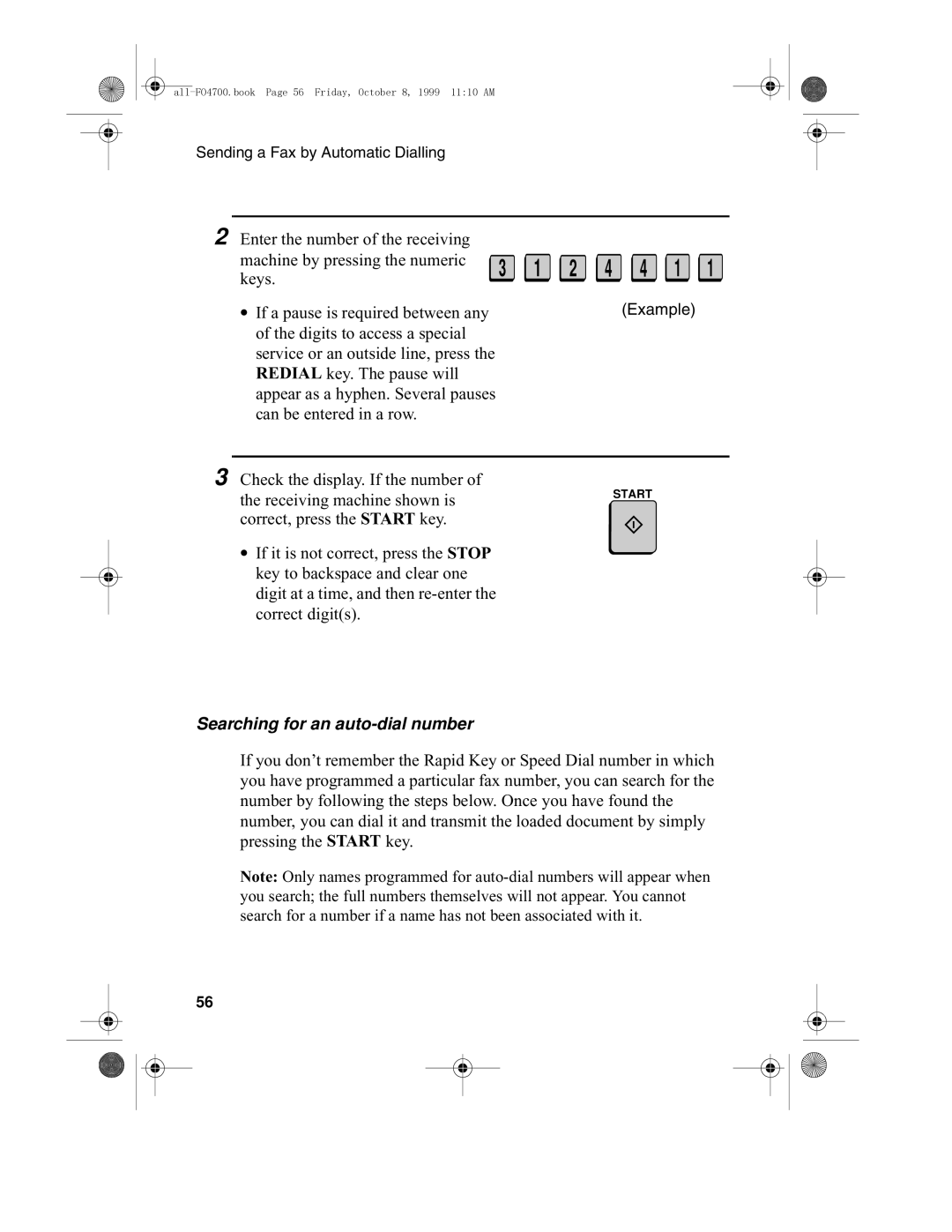 Sharp FO-4700, FO-5700 operation manual Searching for an auto-dial number 