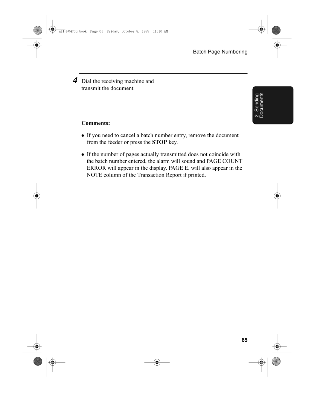 Sharp FO-5700, FO-4700 operation manual Comments 