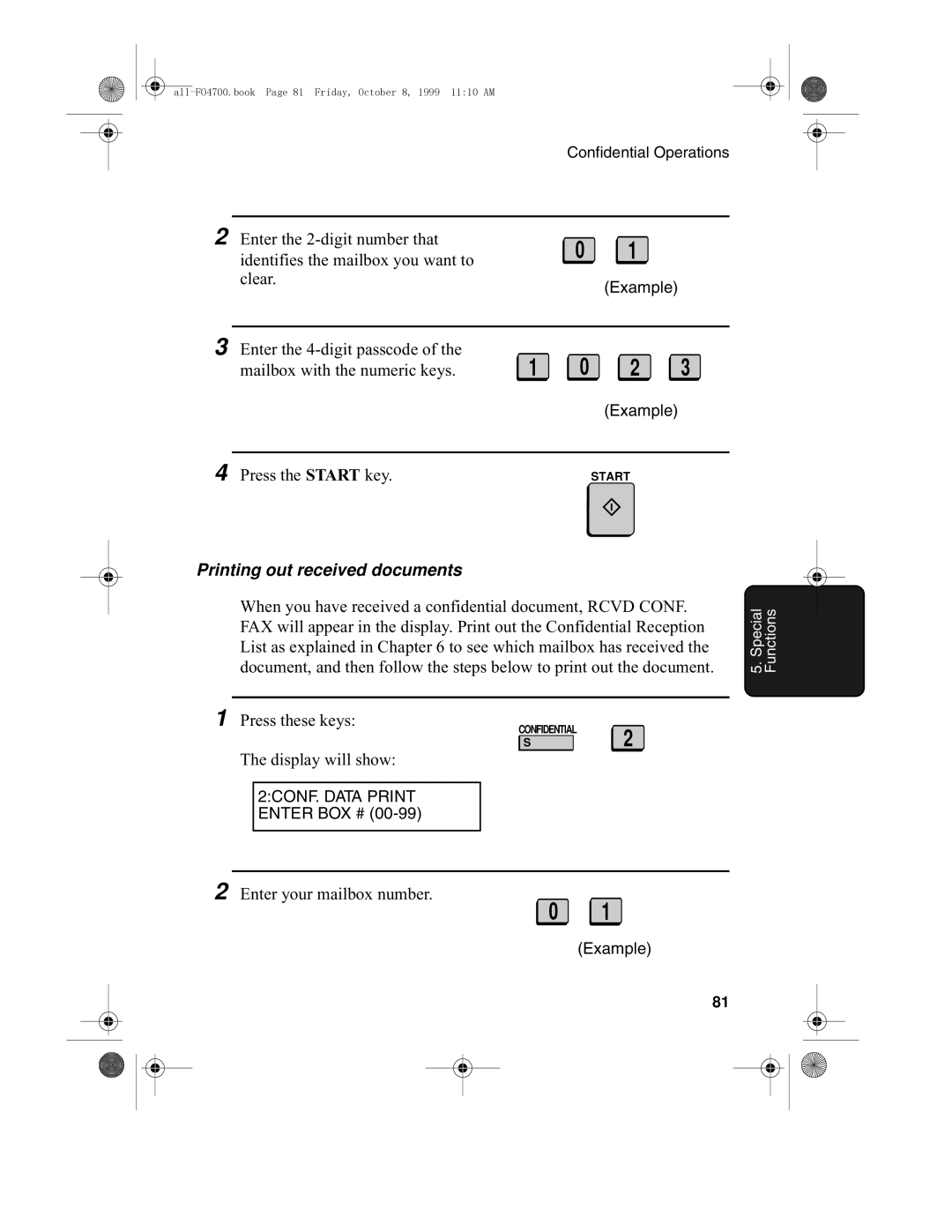 Sharp FO-5700, FO-4700 operation manual Printing out received documents 