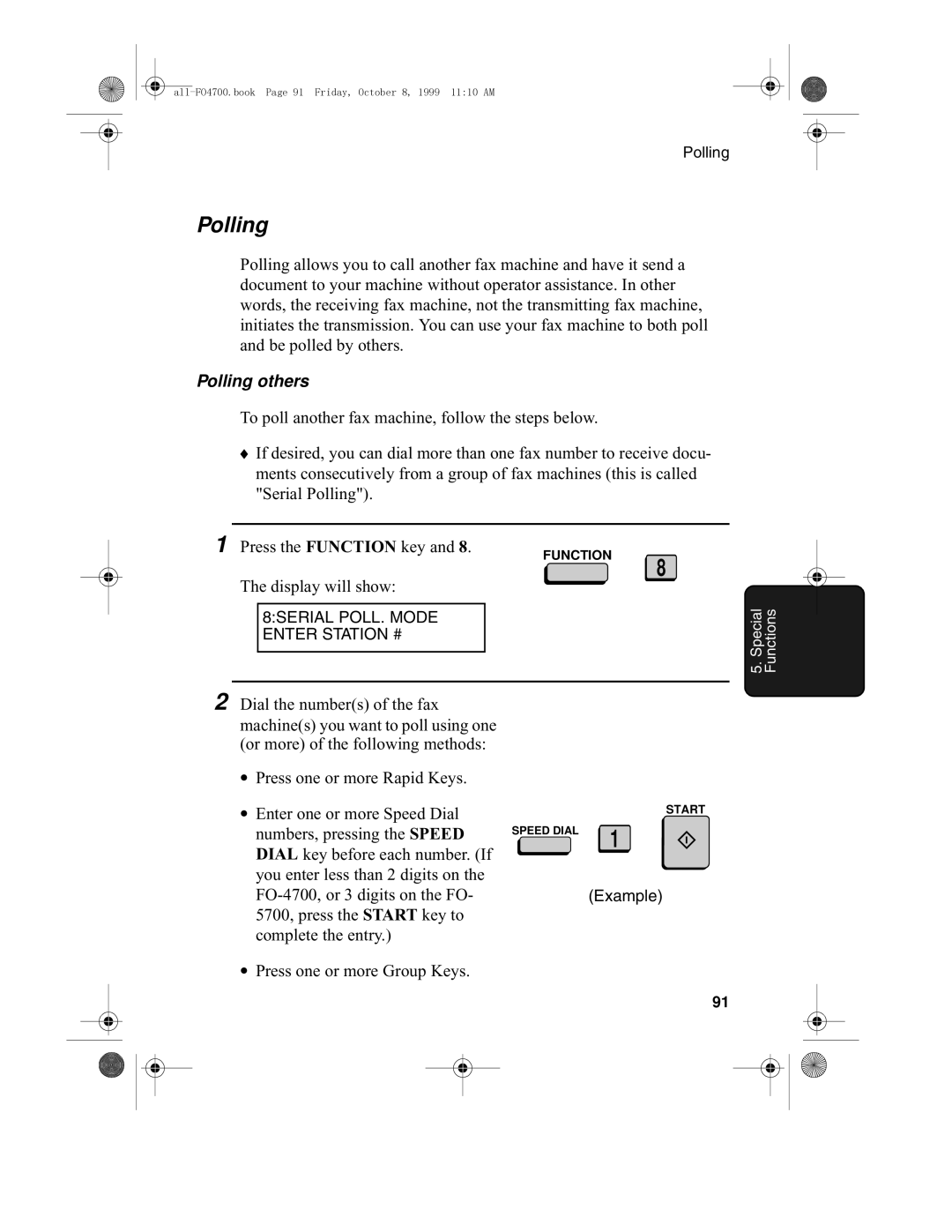 Sharp FO-5700, FO-4700 operation manual Polling others 