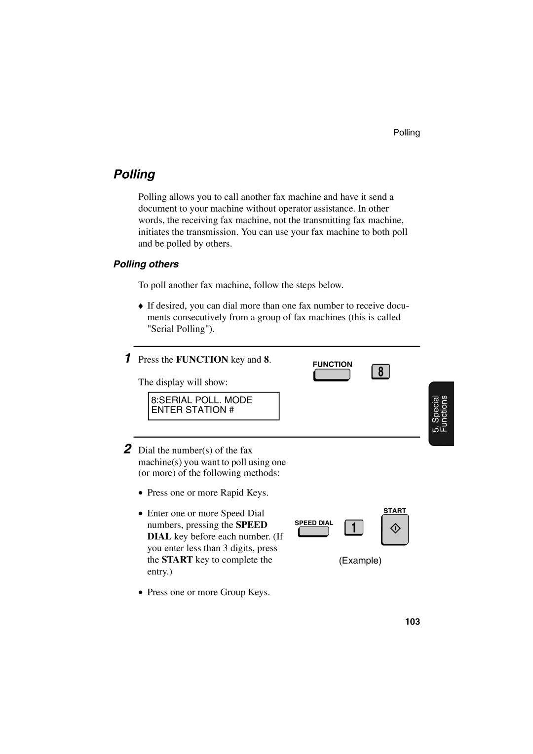 Sharp FO-6700 operation manual Polling others 